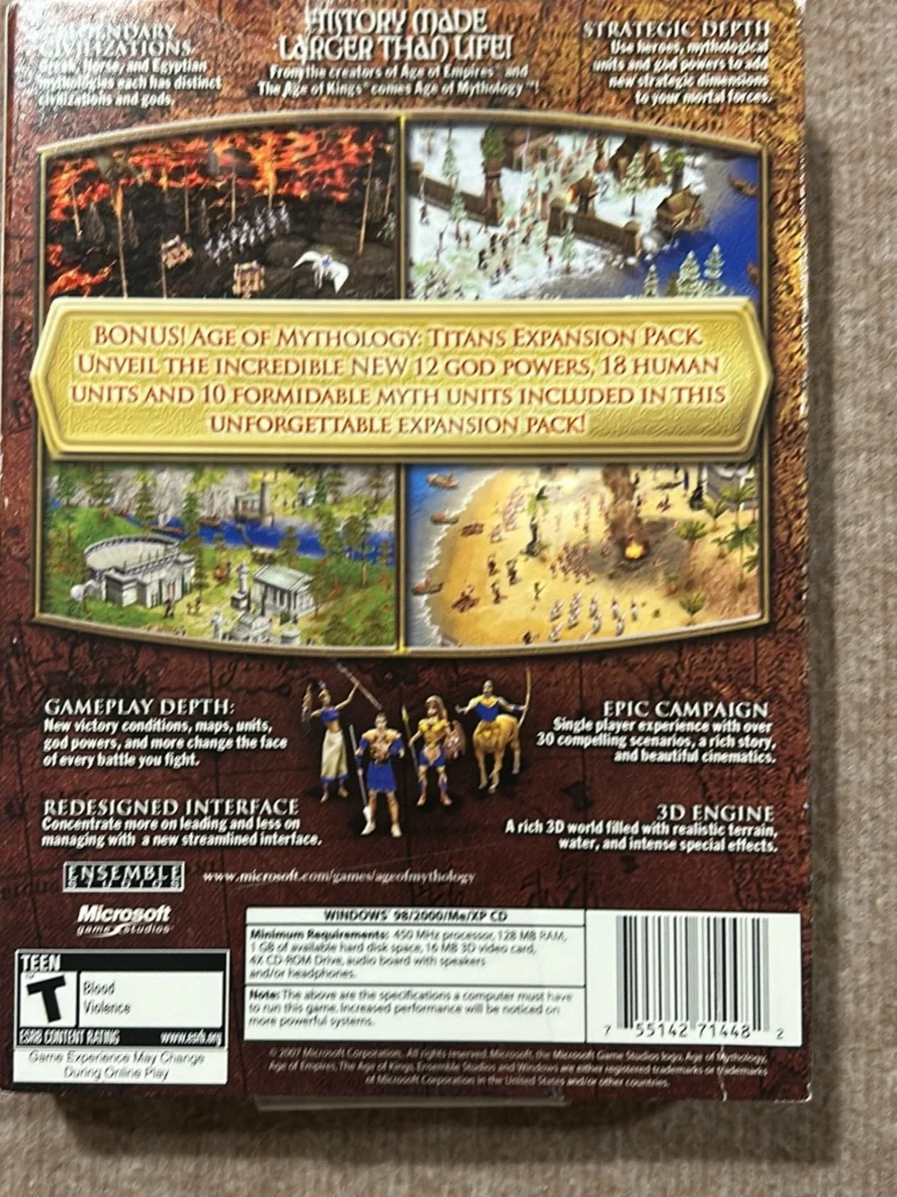 Microsoft Age of Mythology PC Game - Blue, Gold, White